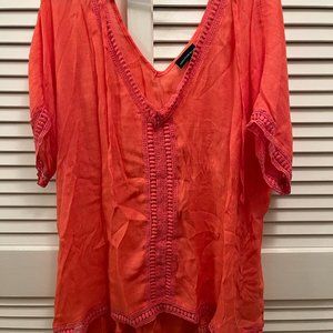 Coral Bohemian Top